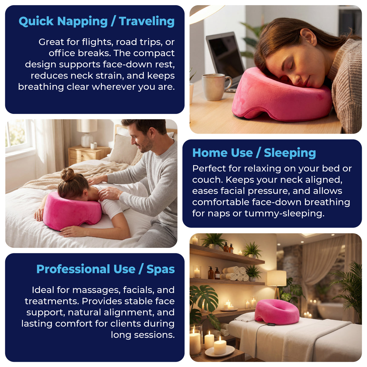 Face Down Pillow for Massage Bed