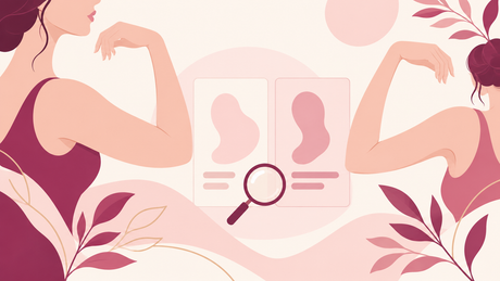 Wordless illustration representing arm-contouring research and personal questions
