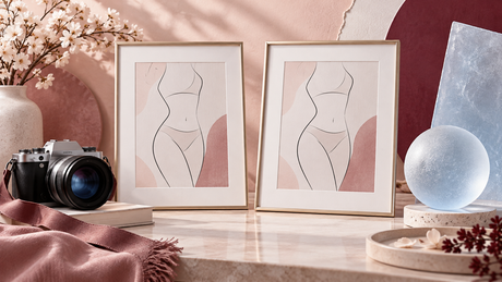 Wordless illustration about examining the context of fat-freezing comparison images