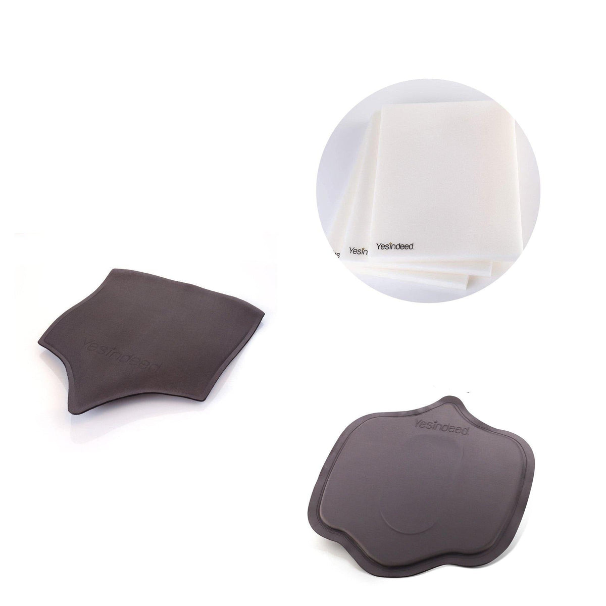 Yesindeed board accessories and white foam pads displayed together