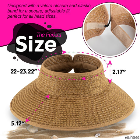 Women’s Sun Visor -  Straw