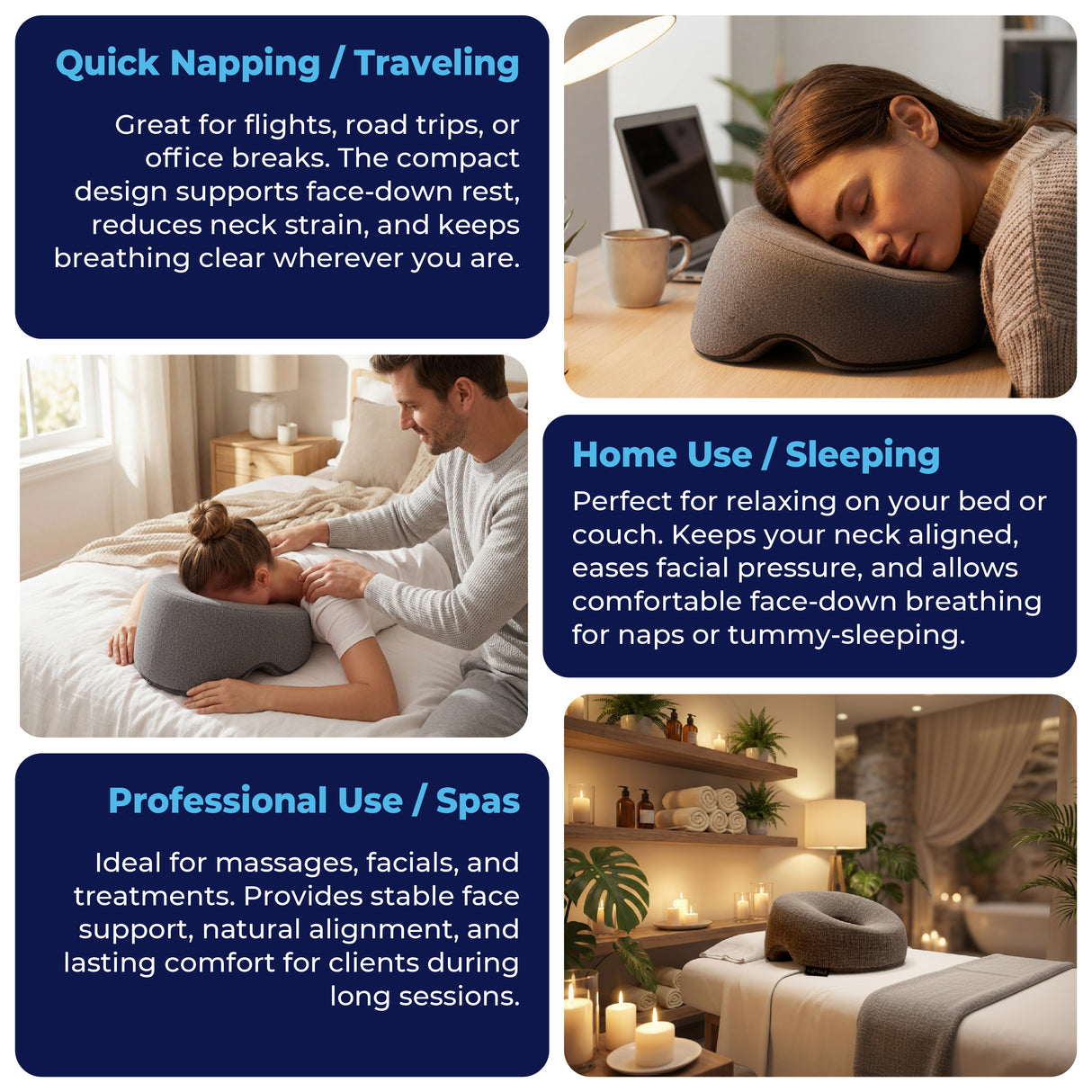 Face Down Pillow for Massage Bed