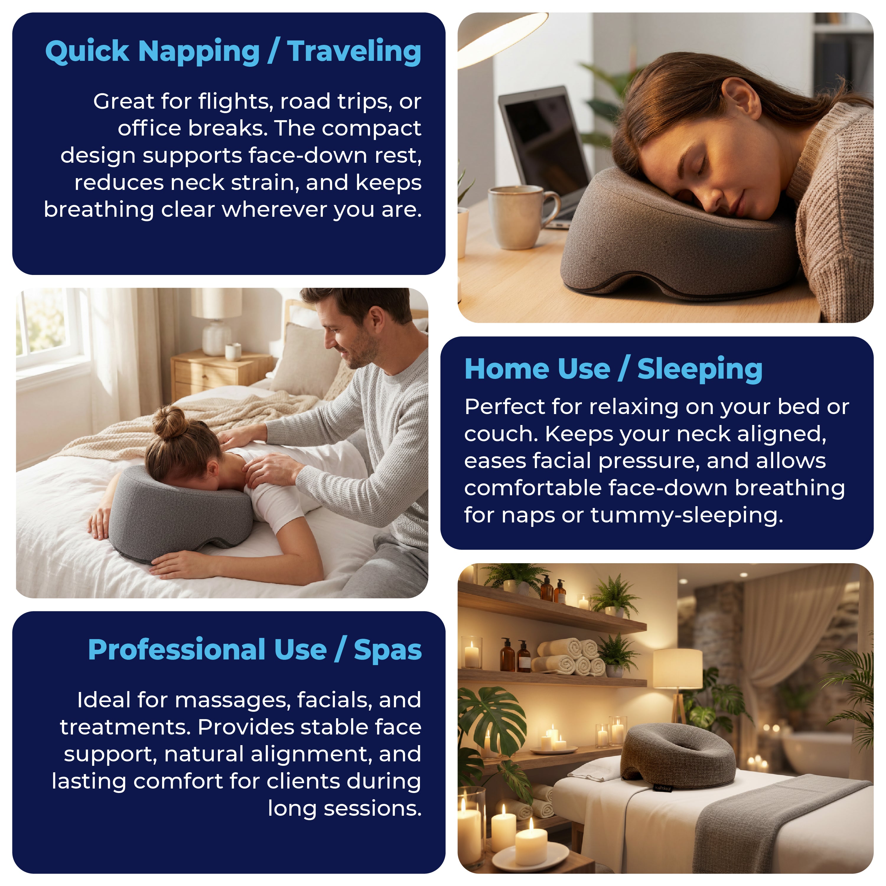 Face Down Pillow for Massage Bed