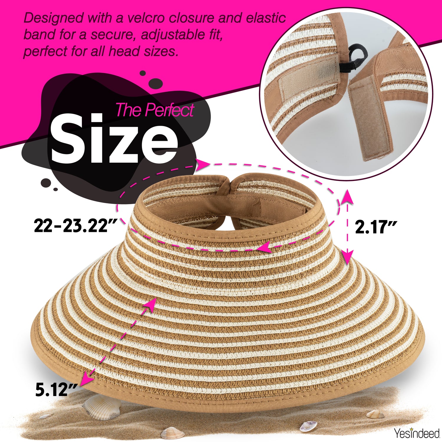 Women’s Sun Visor -  Straw