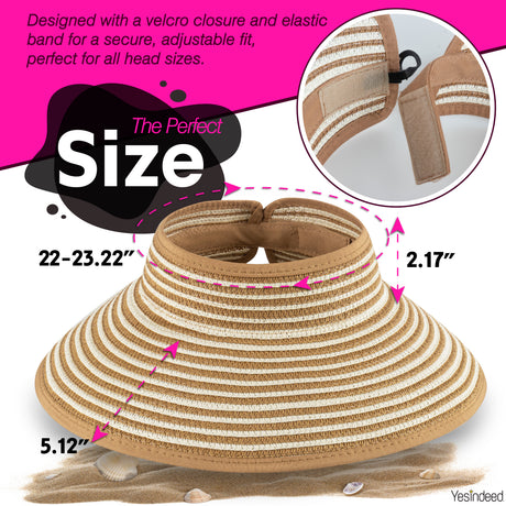 Women’s Sun Visor -  Straw