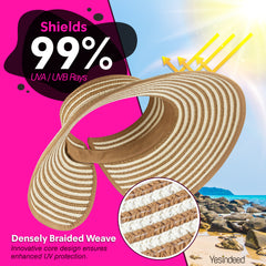 Women’s Sun Visor -  Straw