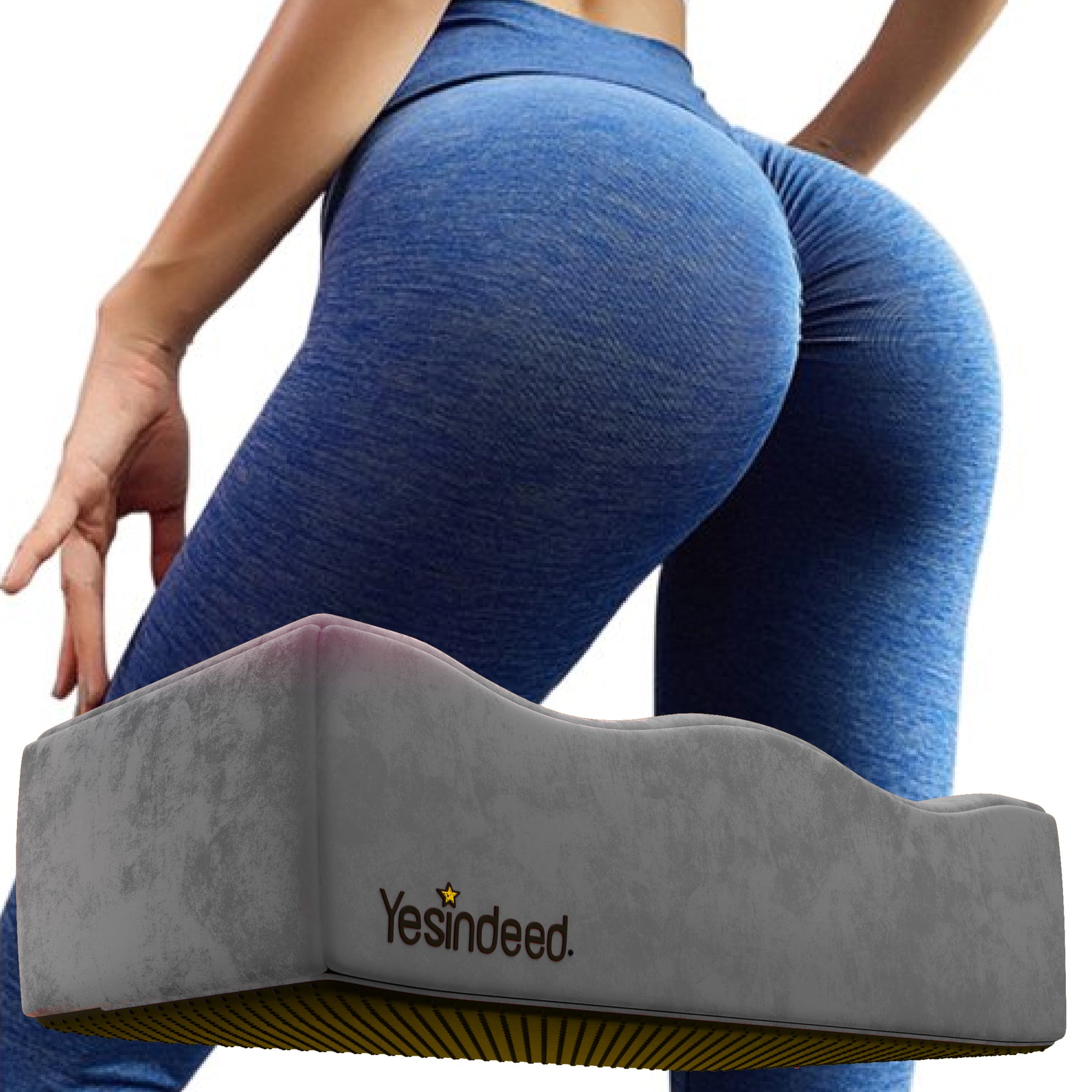Yesindeed The Original Brazilian Butt Lift Pillow – Dr. Approved for Post Surgery Recovery Seat – BBL Foam Pillow + Cover Bag Firm Support Cushion